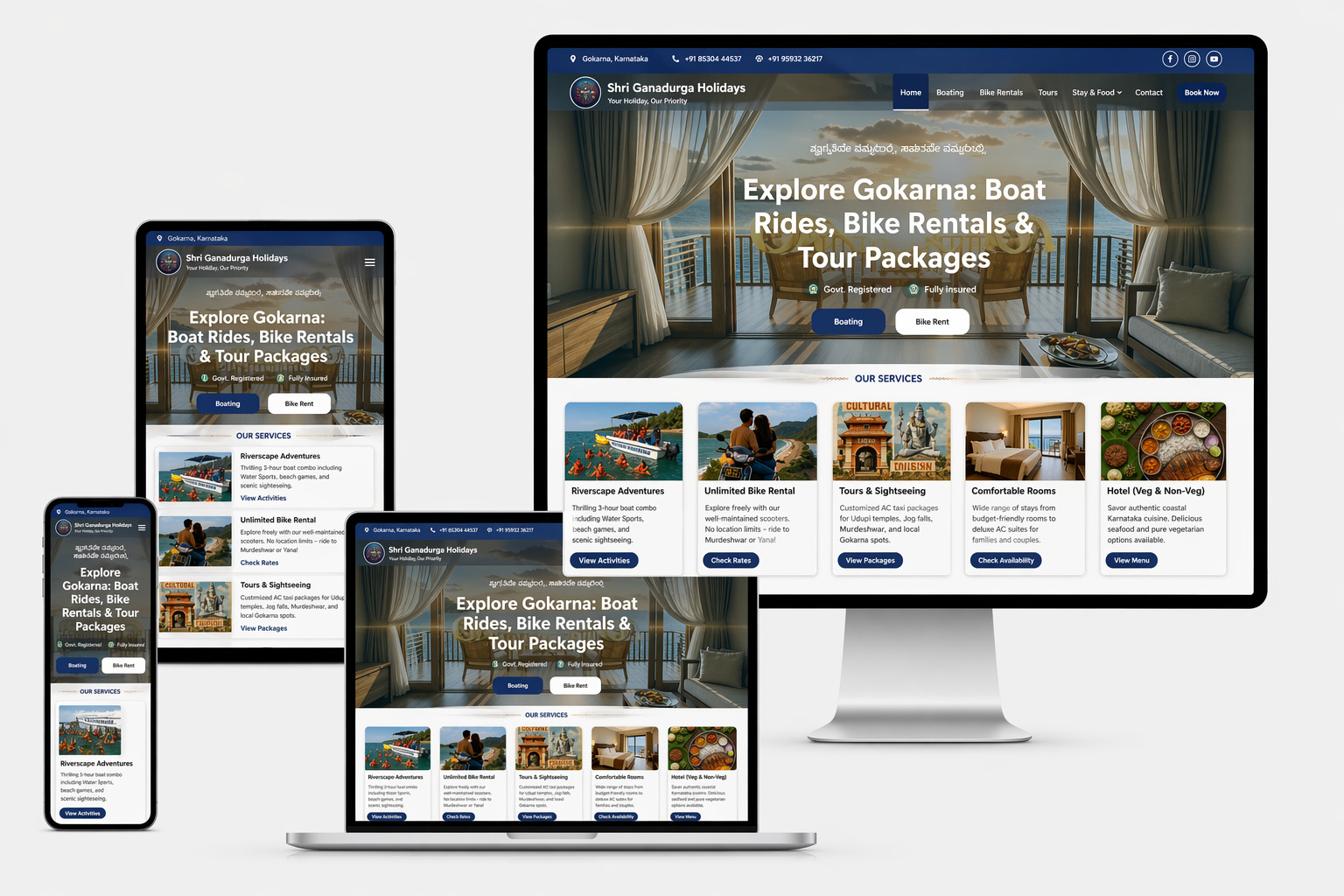 Shri Ganadurga Holidays website preview