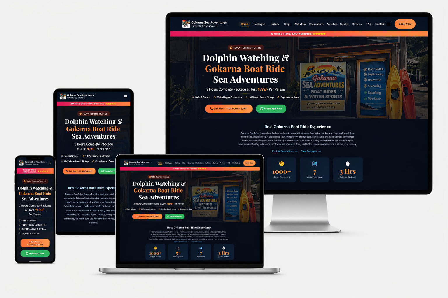 Gokarna Sea Adventures website preview