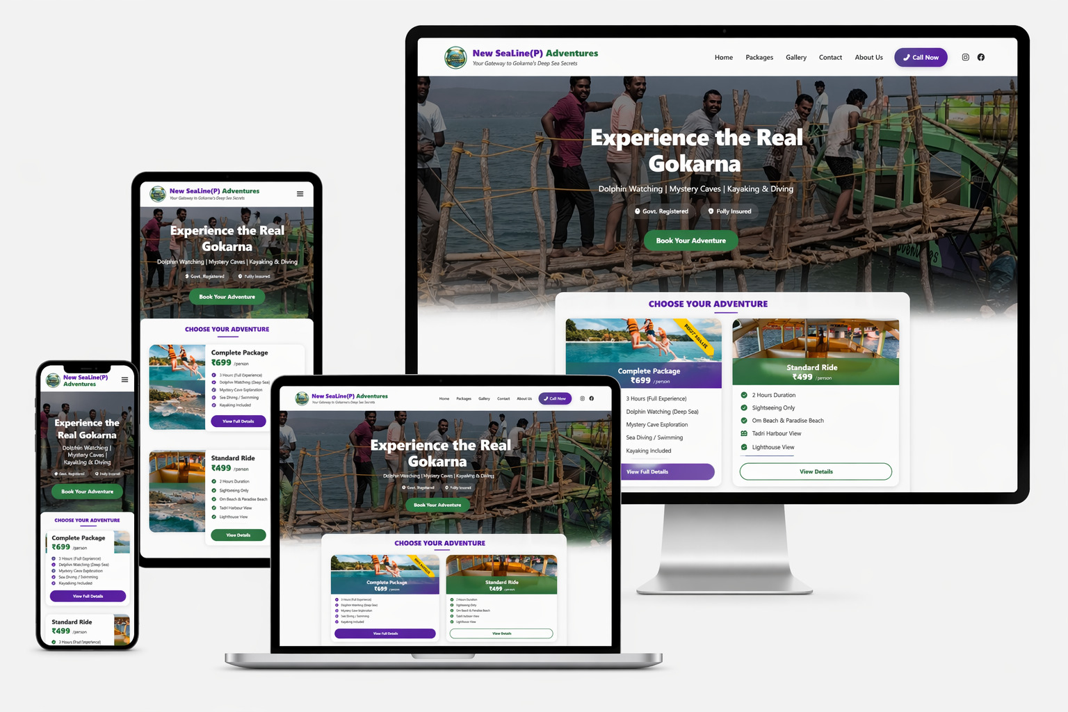 New Sealine Adventures website preview
