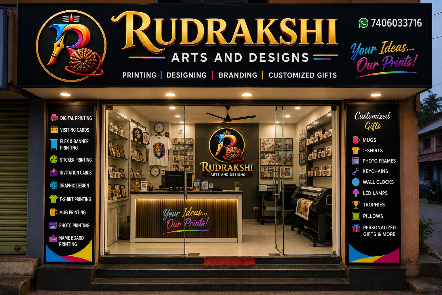 Rudrakshi Arts and Designs website preview